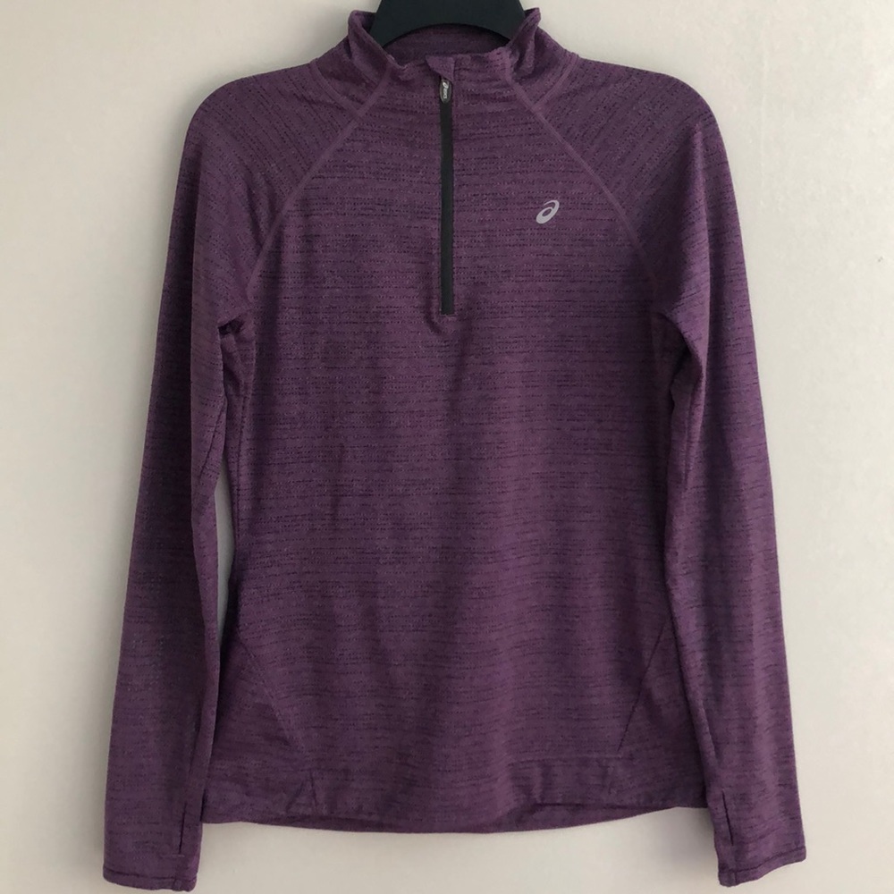 ASICS Reflective Long Sleeve with Quarter Zip